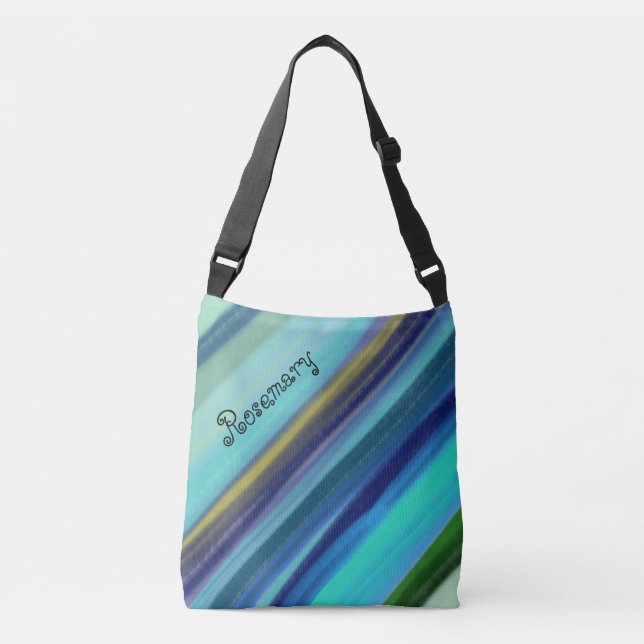 Bolsa Ajustável Nomes Personalizados Tons de Mar Profundo do Ocean (Frente)