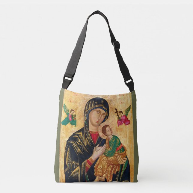 Bolsa Ajustável Nossa Senhora Perpétua Ajuda Virgem Maria Ícone Rú (Frente)