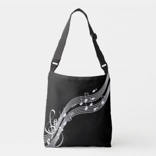 Bolsa Ajustável Notas de música do PixDezines/cor de plano de fund