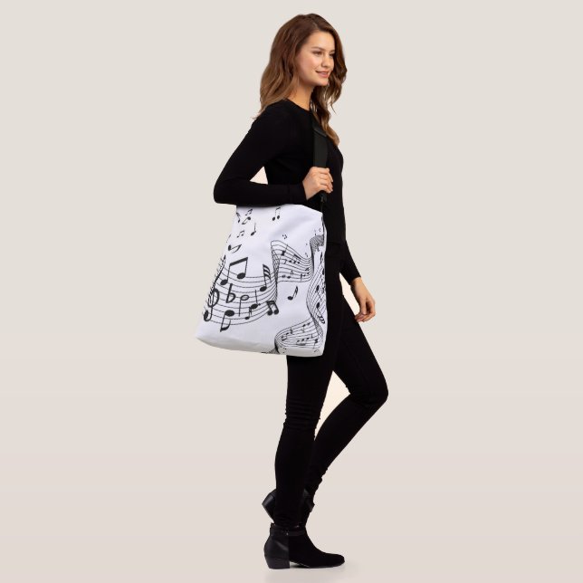 Bolsa Ajustável Notas de música em branco (No(a) Modelo)