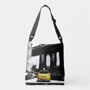 Bolsa Ajustável Nova Iorque Amarelo-preto-branco-preto-branco-irmã