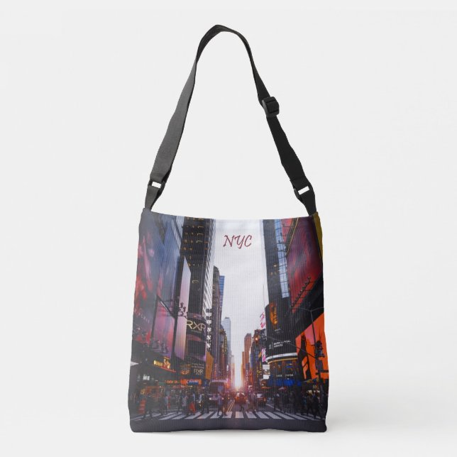Bolsa Ajustável Nova Iorque do Quadrado do NYC Times (Verso)