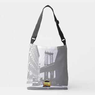 Bolsa Ajustável Nova Iorque Nyc Yellow Taxi Brooklyn Bridge Cinza
