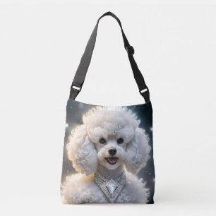Bolsa Ajustável O Amor É Um Poodle Malhado Branco.