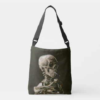 Bolsa Ajustável O crânio de Vincent van Gogh queimando cigarro Art