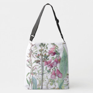 Bolsa Ajustável O Foxglove botânico do vintage floresce a sacola