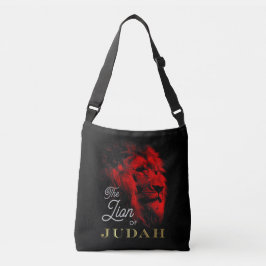 Bolsa Ajustável O Leão de Judah Black Red Dourada Christian