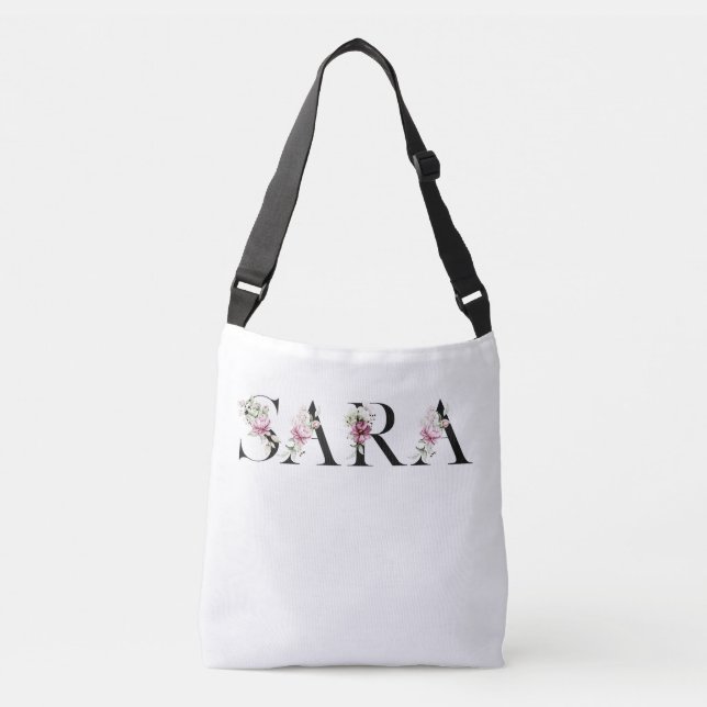 Bolsa Ajustável O nome é Sara. Meu nome é Sara. (Frente)