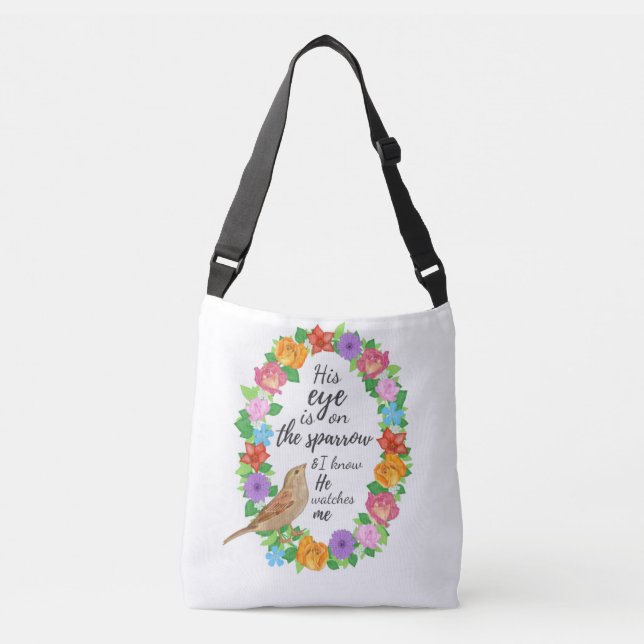Bolsa Ajustável O Olho dele está no Sparrow (Frente)