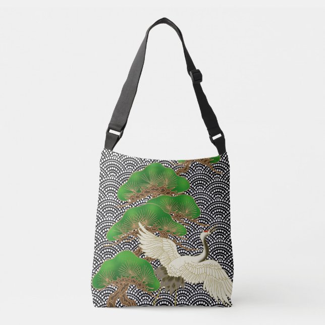 Bolsa Ajustável O padrão Kimono inspirou o tecido japonês (Frente)