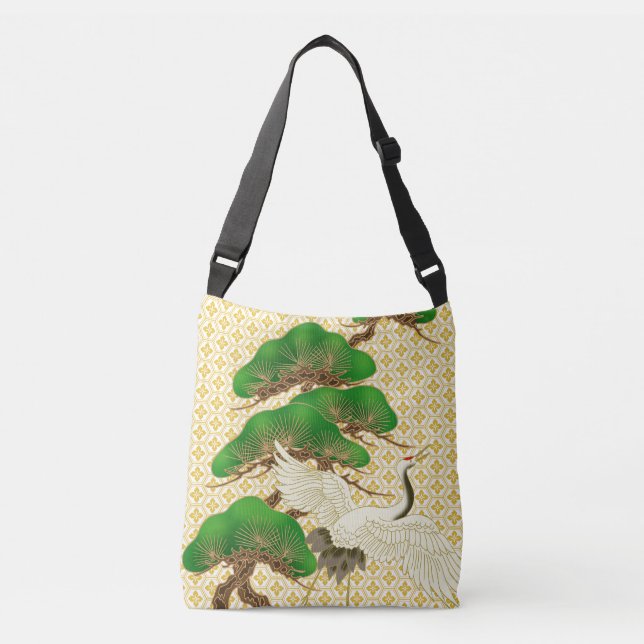 Bolsa Ajustável O padrão Kimono inspirou o tecido japonês (Frente)