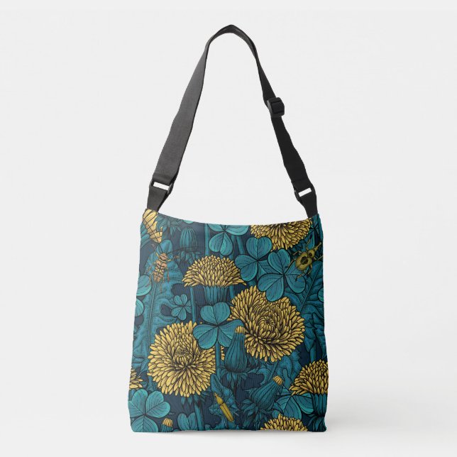 Bolsa Ajustável O prado em amarelo e azul (Frente)