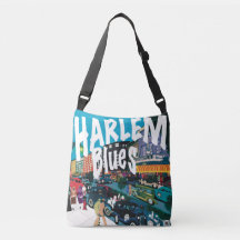 O ritmo do Harlem Blues Crossbody Bag