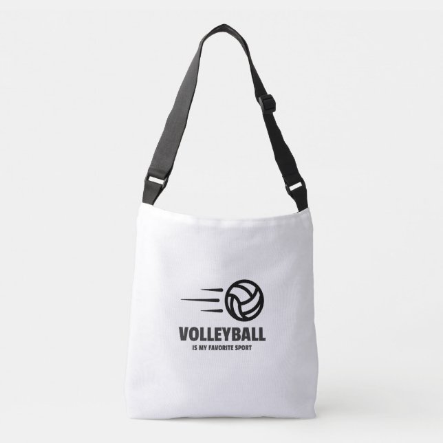 Bolsa Ajustável O voleibol é o meu esporte favorito (Frente)
