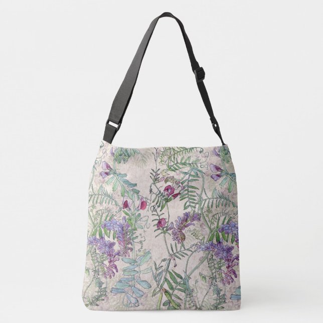 Bolsa Ajustável O Wildflower do Lathyrus da ervilha doce floresce (Verso)