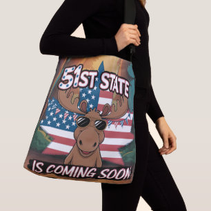 Bolsa Ajustável Óculos de Sol Moose 51º Estado Bandeira dos EUA Em