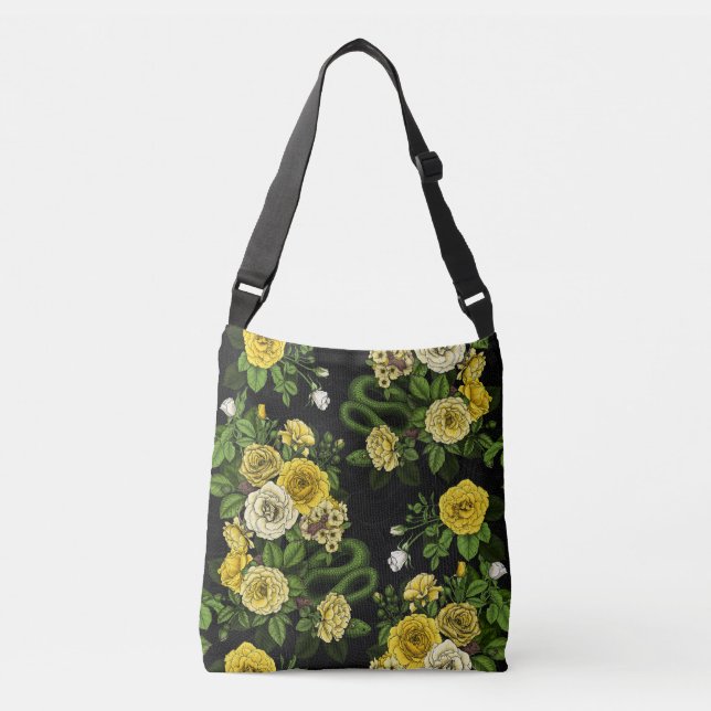 Bolsa Ajustável Oculto nas rosas, amarelo e verde (Frente)