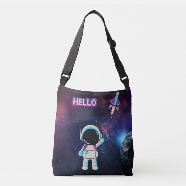Bolsa Ajustável Olá do espaço. (Frente)