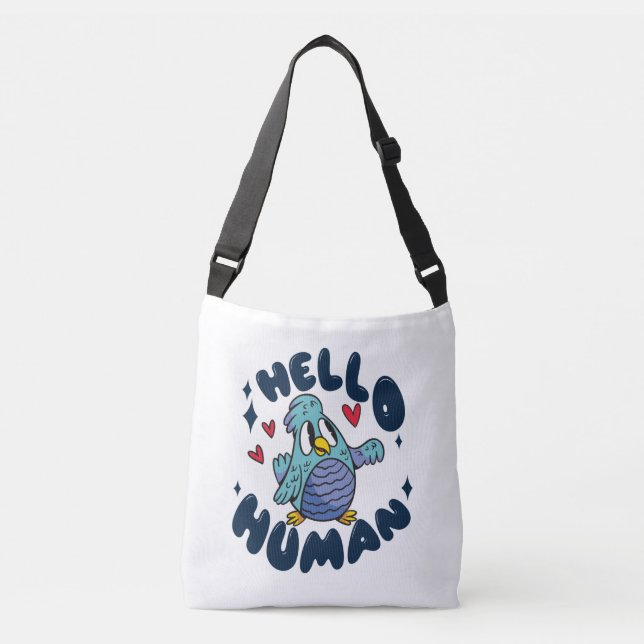 Bolsa Ajustável Olá humano passarinho fofo (Frente)