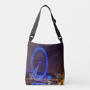 Bolsa Ajustável Olho claro azul de Londres na noite