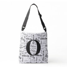 Olivia Nome Personalizado Preto Branco 