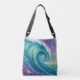 Bolsa Ajustável Onda Espiral do Oceano Abstrato