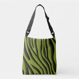 Bolsa Ajustável Onda Zebra 3D Verde Suave de Luxo