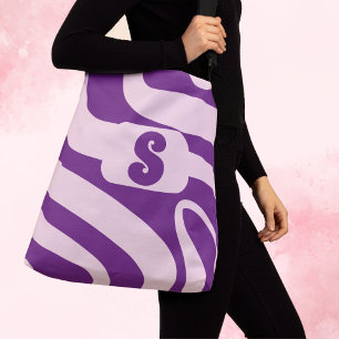 Bolsa Ajustável Ondas Retro Roxas e Rosas