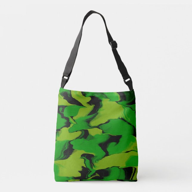 Bolsa Ajustável Ondulado Verde e Preto (Verso)