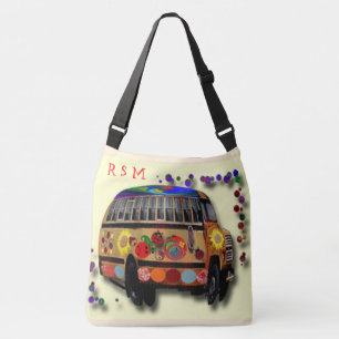Bolsa Ajustável Ônibus e girassol do Hippie