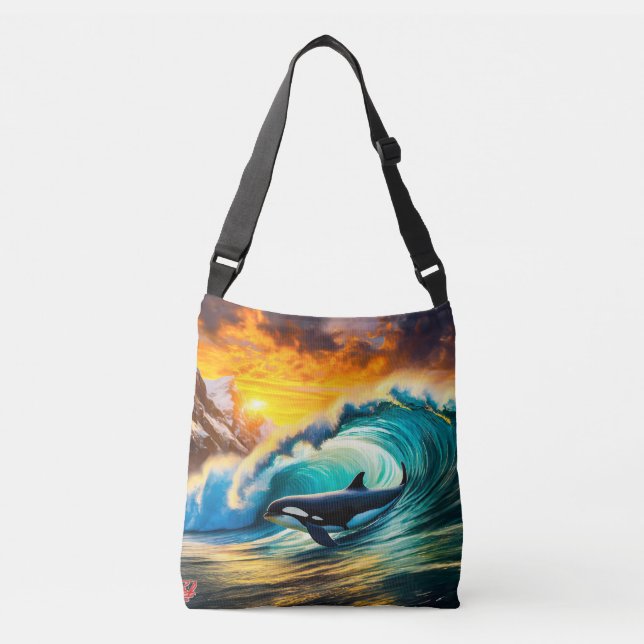 Bolsa Ajustável Orca Solo Wave Barrel, Design por Rich AMeN Gill (Frente)