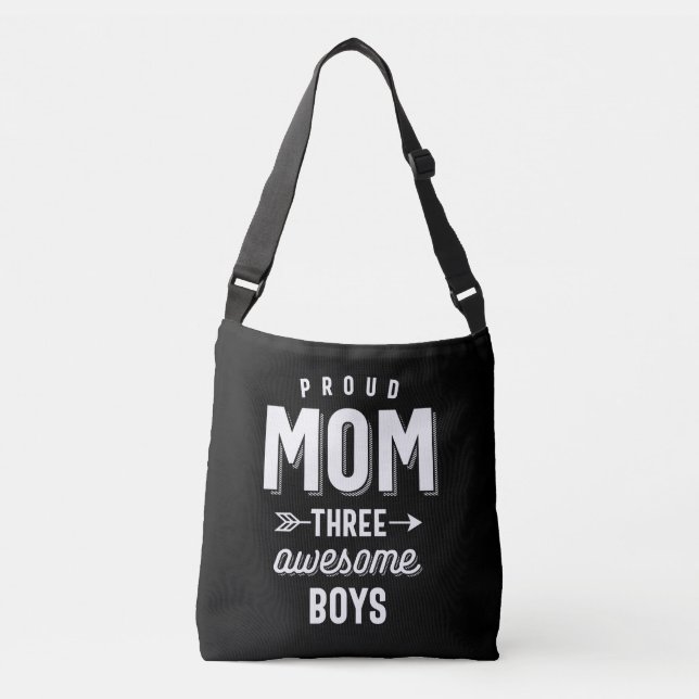 Bolsa Ajustável Orgulhosa Mãe Três Meninos Incríveis (Frente)
