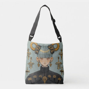 Bolsa Ajustável Ornamentado Steampunk Fantasy Animy Girl