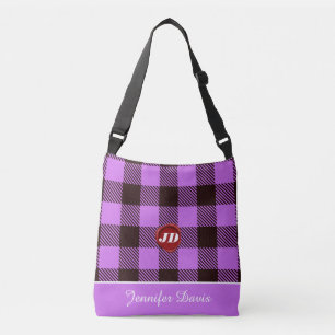 Bolsa Ajustável Orquídea de tendências personalizadas da Xadrez de