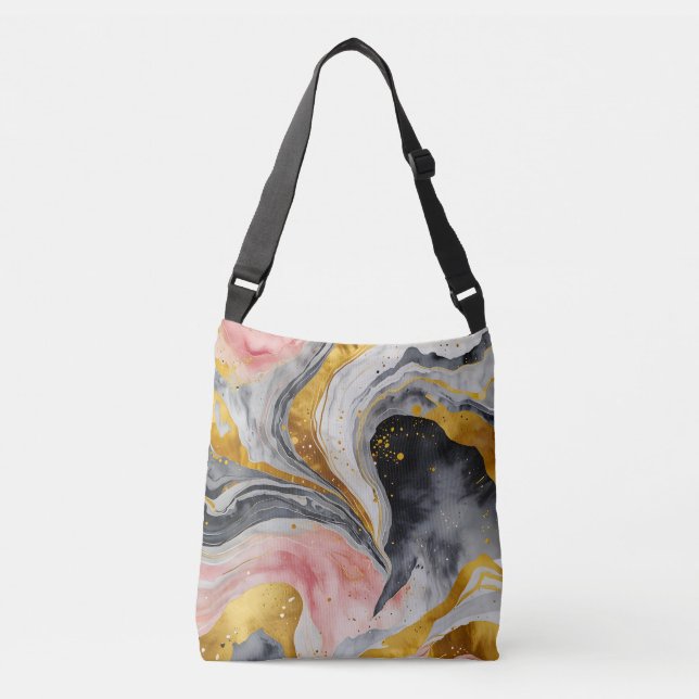 Bolsa Ajustável Ouro Marble Whirls (Frente)