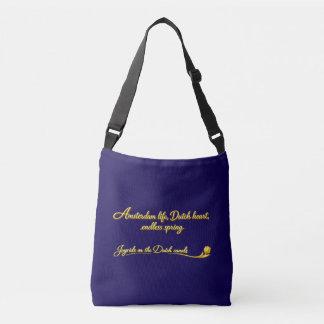 Bolsa Ajustável Ouro Ponte Arqueada de Amsterdã Charme