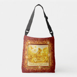 Bolsa Ajustável Ouro Ponte Arqueada de Amsterdã Charme
