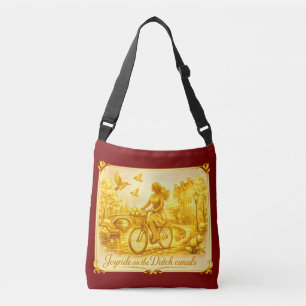 Bolsa Ajustável Ouro Ponte Arqueada de Amsterdã Charme