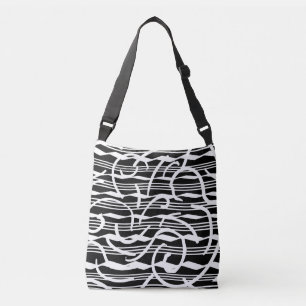 Bolsa Ajustável padrão abstrato moderno de na moda elegante