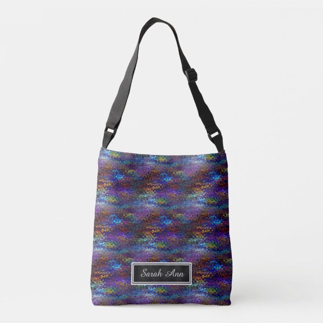 Bolsa Ajustável Padrão Azul com Nome na Lousa (Verso)
