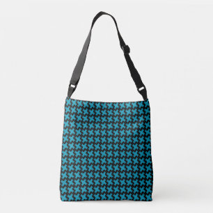 Bolsa Ajustável Padrão bonito de dente azul-aqua