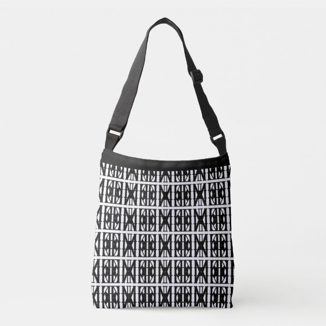 Bolsa Ajustável Padrão branco preto (Frente)