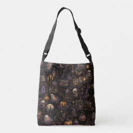 Bolsa Ajustável Padrão contínuo assustador de Halloween gótico vin