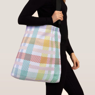 Bolsa Ajustável Padrão contínuo xadrez leve colorido