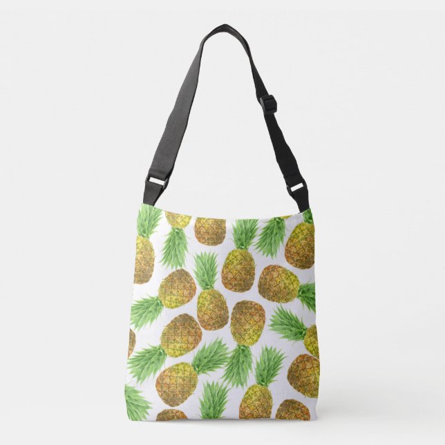 Bolsa Ajustável Padrão de aquarela de abacaxi (Frente)