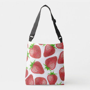 Bolsa Ajustável Padrão de aquarela de morangos