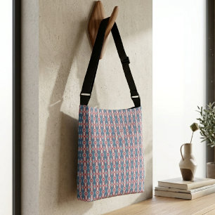 Bolsa Ajustável Padrão de Arte Geométrica Moderna de Meados do Séc