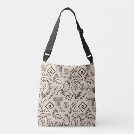 Bolsa Ajustável Padrão de Arte Linear da Grécia Antiga