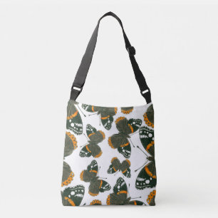 Bolsa Ajustável Padrão de borboleta almirante vermelha