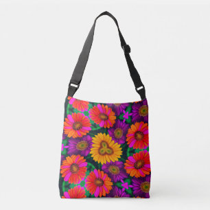 Bolsa Ajustável Padrão de Buquê de margarida colorida